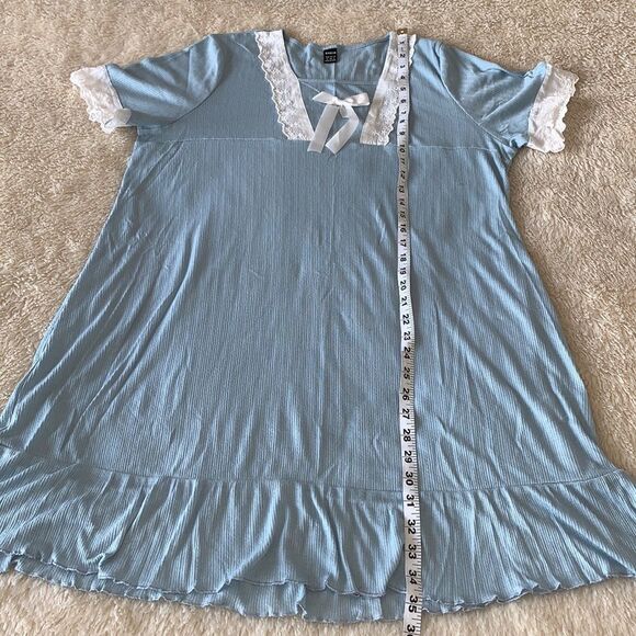 SHEIN blue nightgown with ribbon size: Medium - Picture 15 of 16